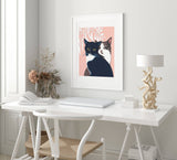 LOVECATS Vibrant Giclée Art Print by Renée Staeck