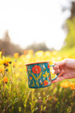 Enamel Coffee & Camp Mug | Garden Buzz | Bees | 16oz