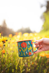 Enamel Coffee & Camp Mug | Garden Buzz | Bees | 16oz