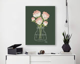 Sunday Peonies - floral illustration print