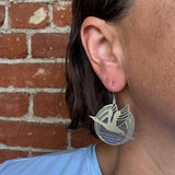 Snow Geese // Stained Glass Resin Earrings