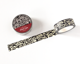 Gothic Black & Cream Skull Washi Tape