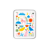 Lisa Congdon x CCH Pink Dog Enamelware Small Rectangle Tray