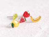 Mini Fruit Stud Earrings - Set of 5 Mix and Match Earrings