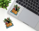 Cat in Plants Vinyl Sticker