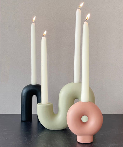 Bagel Taper Candle Holder