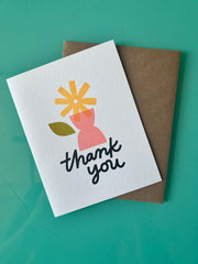 Thank You Flower Vase Card