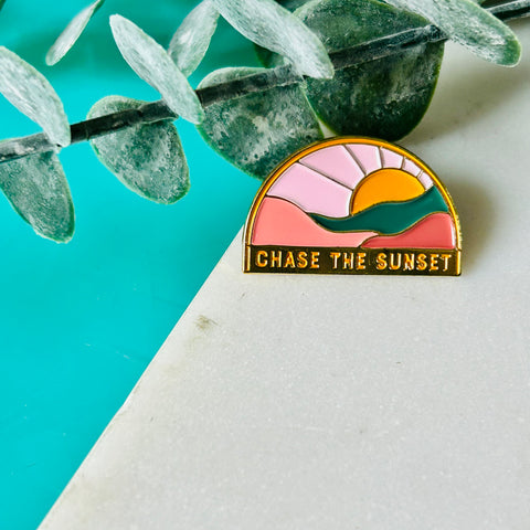 Chase The Sunset Enamel Pin