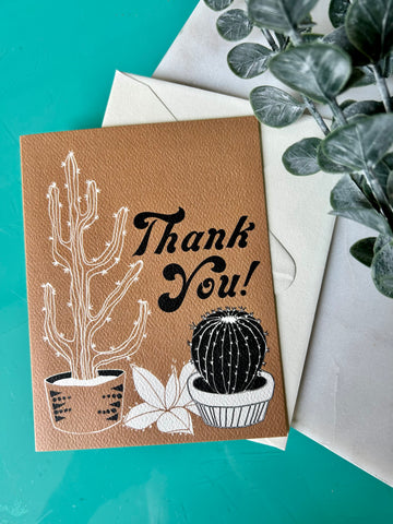 Cactus Thank You Card