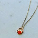 Circle Arch Mini Charm Necklace