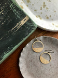 Dear Darlington Crescent Hoop Earrings-Textured Brass