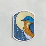 Dear Darlington Bluebird Arched Sticker