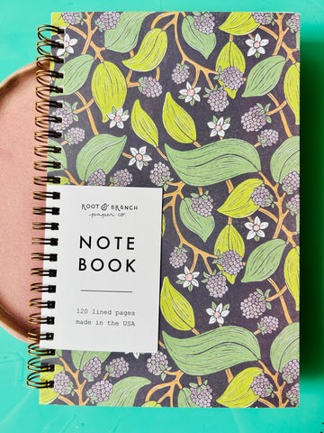 Wild Blacoberry Spiral-Bound Notebook