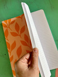 Tangerine Leaves Layflat Lined Notebook