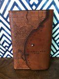 Milwaukee Map Leather Refillable Journal