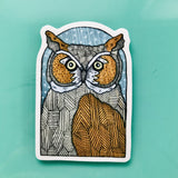 Dear Darlington Owl Arch Vinyl Sticker
