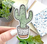 Watercolor Potted Cactus Sticker
