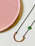 Hammered Copper & Patina Necklace