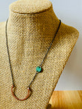 Hammered Copper & Patina Necklace