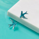 Dear Darlington Hand-Painted Blue Bird Post Earrings