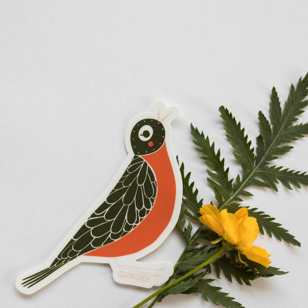 Robin Emblem Sticker Robin Sticker – The Waxwing