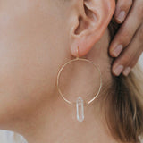 JaxKelly Crystal Hoop Earrings