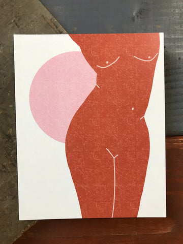 Pink Sun Nude Print