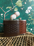 Patterned Leather Flask