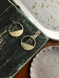 Dear Darlington Crescent Hoop Earrings-Textured Brass