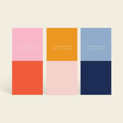 Colorblock “Big Ideas” Notepads-Set of 3