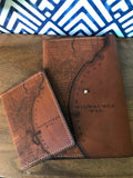 Milwaukee Map Leather Passport Wallet
