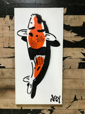 Jeremy Novy Koi Fish on canvas