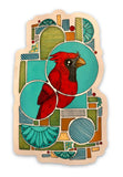 Dear Darlington Cardinal Stained Glass Vinyl Sticker