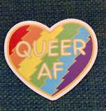 Queer AF Heart Sticker