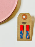 Rectangle Enamel Stud Earrings