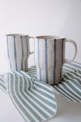 Covet & Ginger Striped Tall Mug